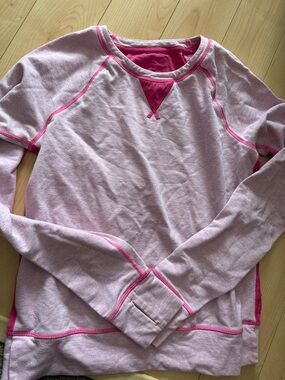 Lululemon Light/bright Pink Long Sleeve Crewneck Sweatshirt. 2